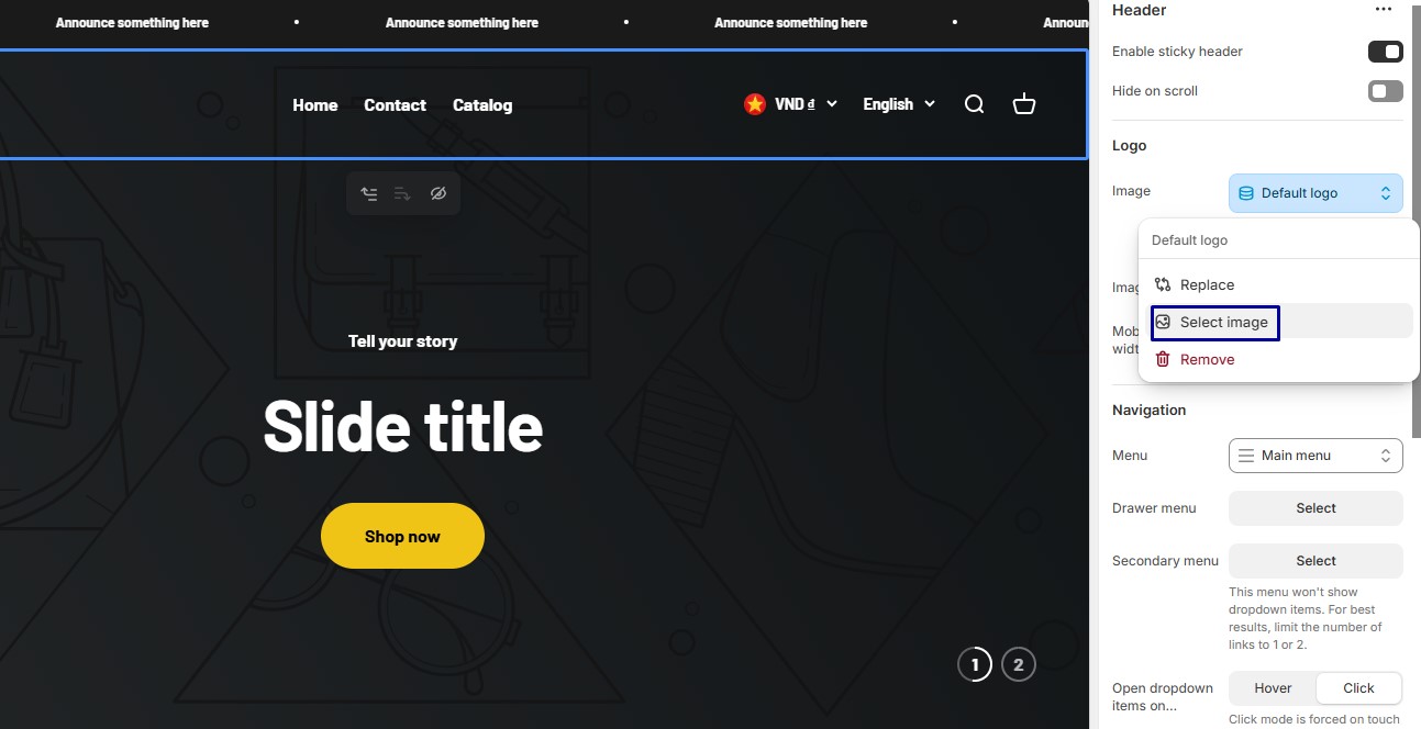 Upload your brand logo